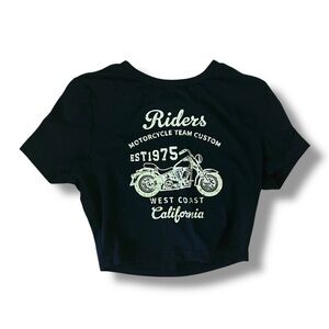 Vintage Cropped black Graphic Tee
